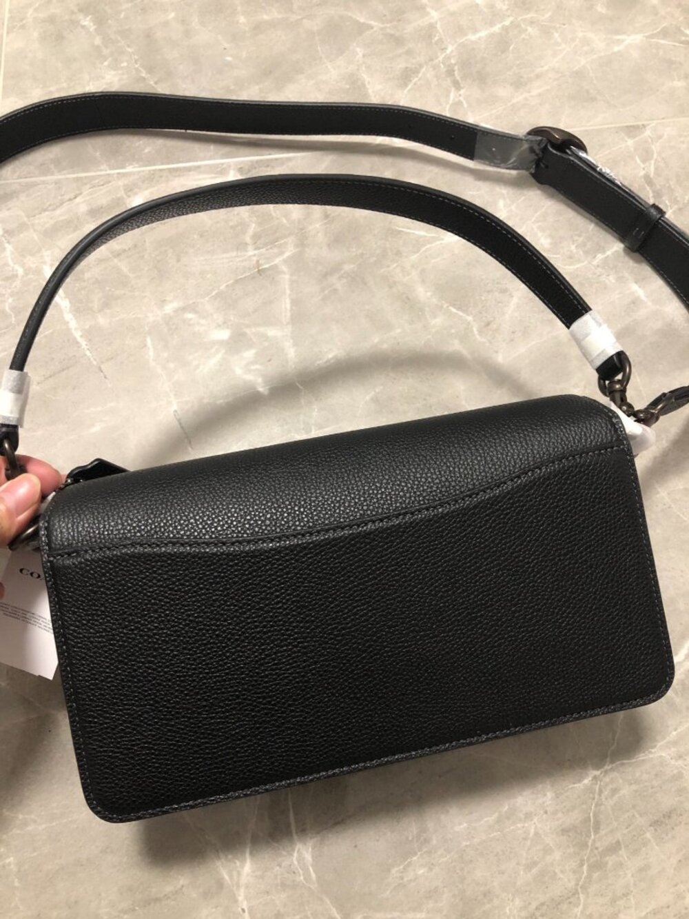 COACH Tabby 26 Leather Shoulder Bag Black Multi-Way Crossbody - Picture 2 of 6